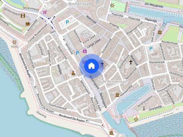 Gemeubileerde studio in het centrum van Vlissingen voor maximaal één.
