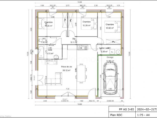 Genas Azieu terrain de 391 m² viabilisé
