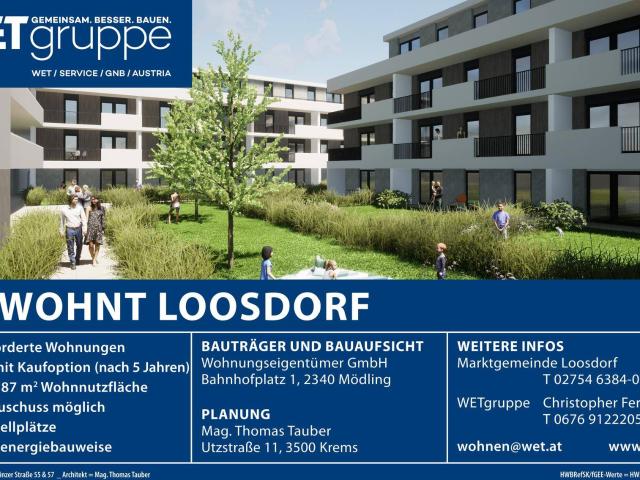 geförderte Wohnung | Loggia | Top 23 | 2.OG | Miete mit Kaufoption