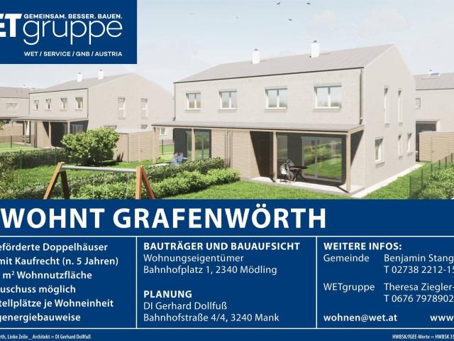 Gefördertes Reihenhaus 11/4 | 191 m² Garten | Miete mit Kaufrecht