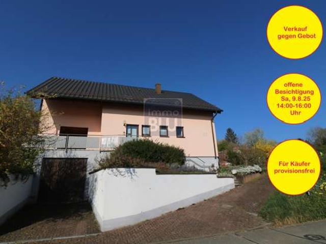 Gegen Gebot: off. Besi. Sa, 9.8.25 14:00 16:00 Uhr, freistehend, großer Garten, Balkon, Garagen.