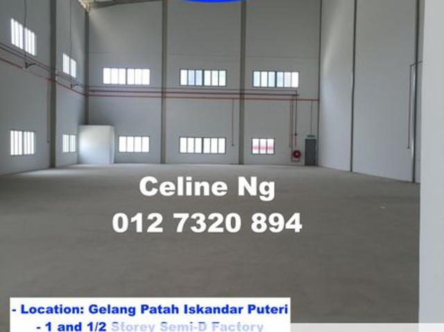 Gelang Patah / Iskandar Puteri Factory for Sale, High Production Area
