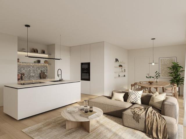 Gelijkvloers app. te koop voor 288000 euro met 1 slaapkamers