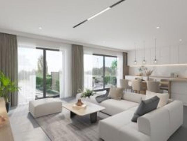 Gelijkvloers appartement met 2 slk en terras 106 m²