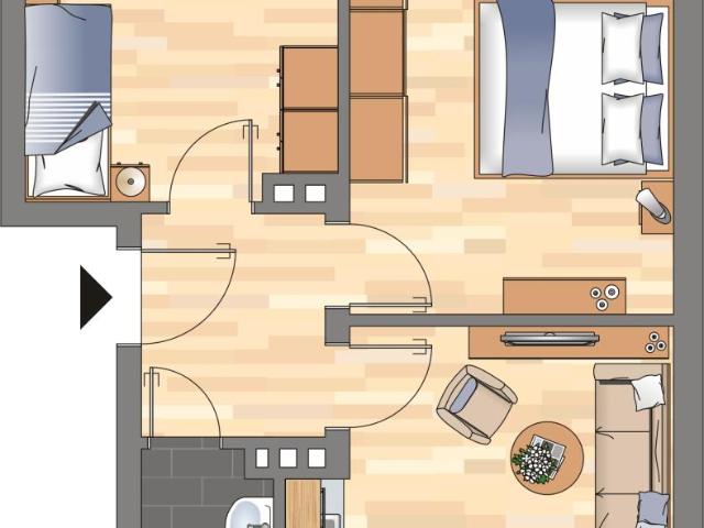 Gepflegte 2 Zimmer Wohnung mit Wanne in Wilhelmshaven City