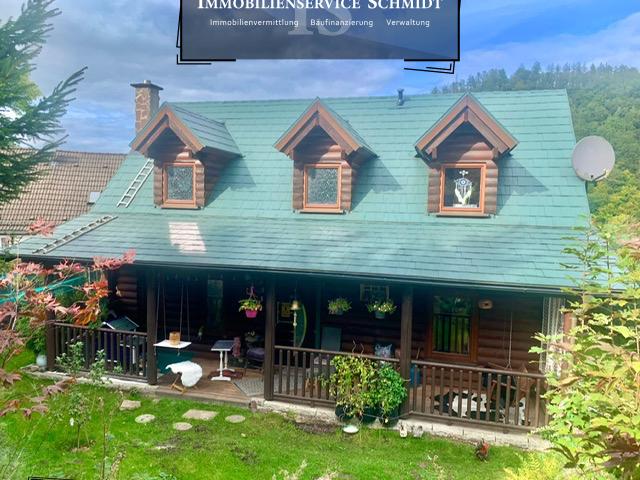 Gepflegtes Einfamilienhaus amerikanisches Blockhaus auf einem schön angelegten Grundstück in Schalksmühle Strücken