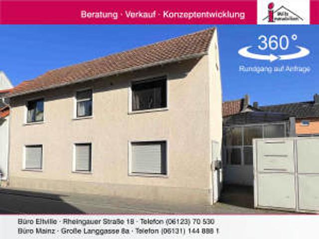 Gepflegtes Wohn und Gewerbeanwesen mit großer Werkstatt in zentraler Lage von Mainz Marienborn