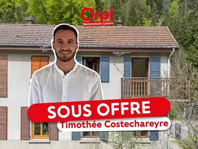 Gérardmer 88400 Achat / Vente maison 3 pièces t3 jardin cave