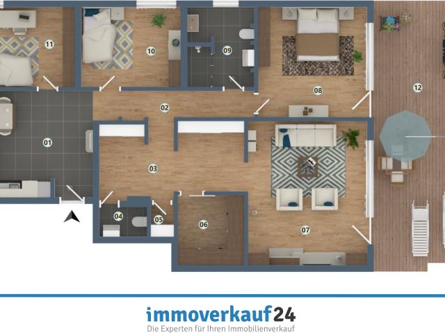 Geräumige 5 Zimmer Wohnung mit Garten Perfekt auch für WG Leben in Sülldorf!