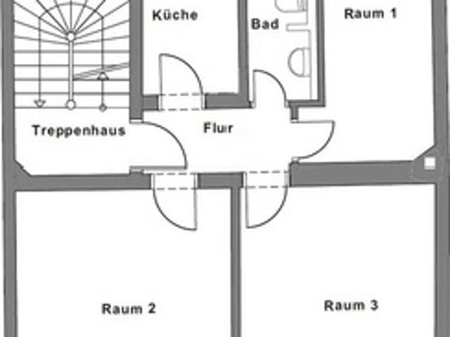 Geschmackvolle, modernisierte 3 Raum DachgeschossWohnung
