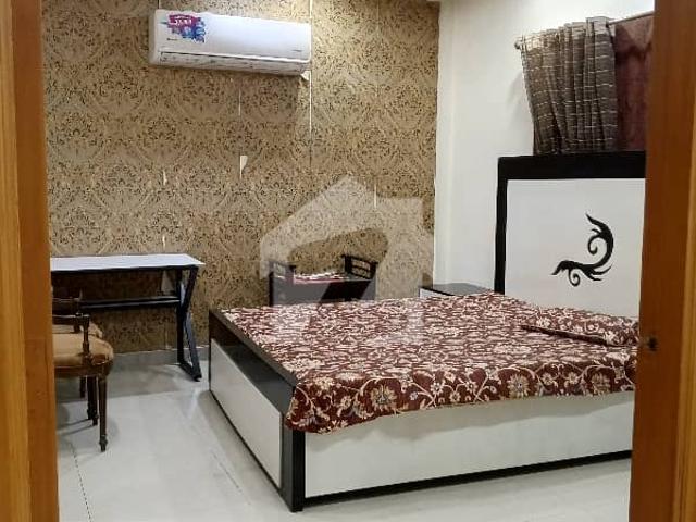 Get Your Dream Luxury 1 Bed Furnished Flat With Tv Lounge, Kitchen On Ground Floor Is Available For Rent In Sarfaraz Rafiqui Road Cantt Lahore