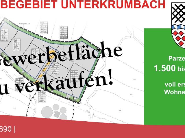 Gewerbegrundstück 1500m2 voll erschlossen, Wohnen mit möglich