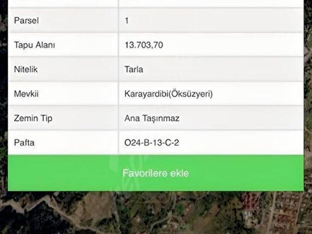 GEYİK BAYIRINDA 1574 M2 TARLA
