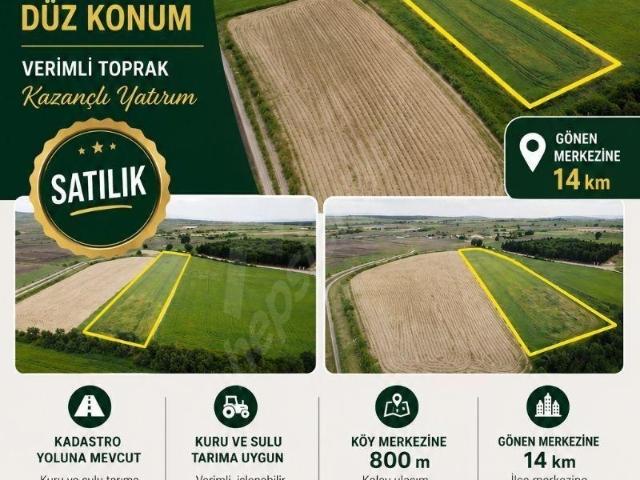 GÖNEN HACIMENTEŞ Mh. SULU VE KURU TARIM SATILIK TARLA