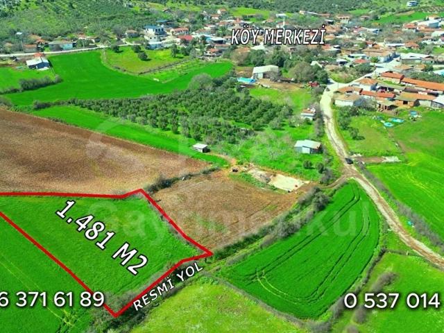 GÖNENDE KÖY İMARINA 100 METRE 1.481 m YERLEŞİM İÇİN UYGUN TARLA