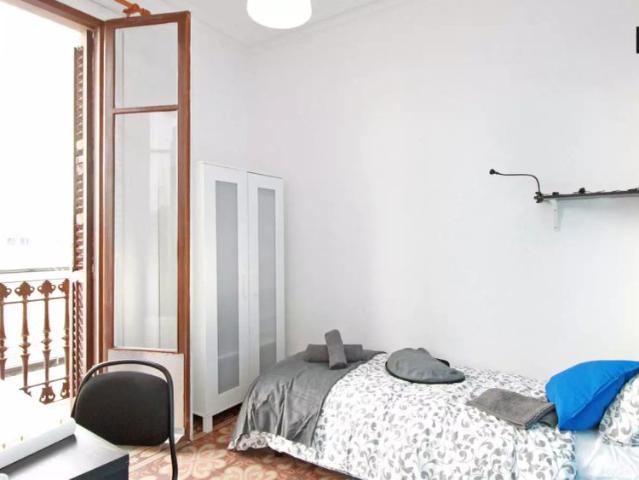 Good room with shelving in 6 bedroom apartment, El Born