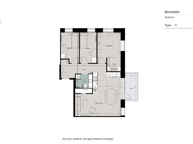 God og rummelig 4 værelses bolig med altan, gulvarme og moderne materialevalg Ingen bindingsperiode!