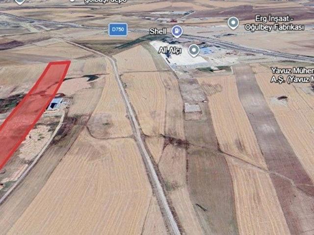 Gölbaşı Ahibozda Tek Tapu Satılık Arsa Sanayi Bölgesinde