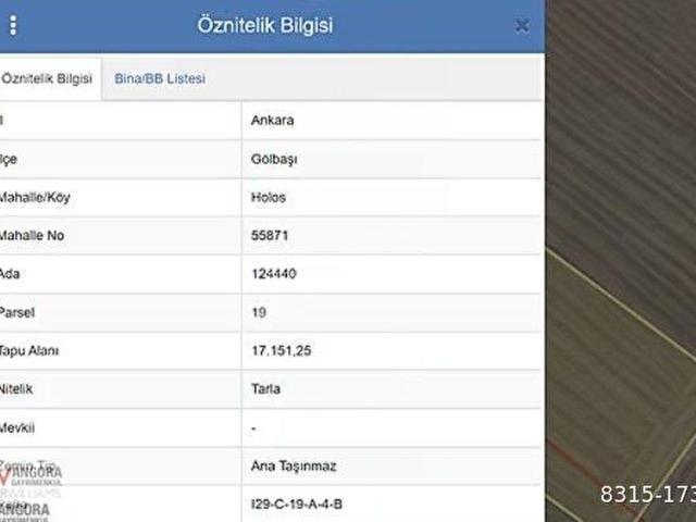 GÖLBAŞI GÜNALANDA 770 m YATIRIMLIK TARLA YOLA YAKIN