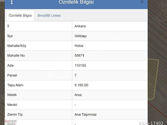 GÖLBAŞI GÜNALAN'DA KONUT İMARLI ARSA HİSSESİ
