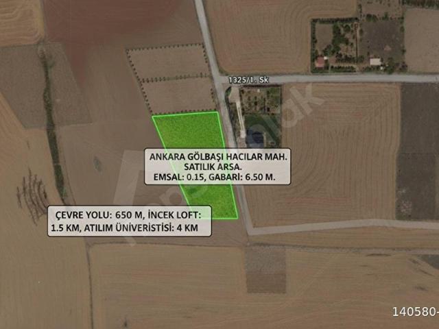 GÖLBAŞI HACILAR'DA 3486M2 İKİ VİLLALIK SATILIK ARSA