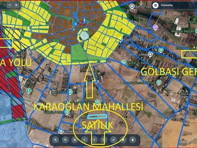 GÖLBAŞI KARAOĞLAN MAHALLESİNDE SATILIK 1500 M2 TARLA