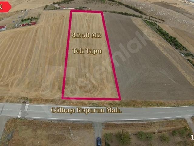 GÖLBAŞI KOPARAN MAH. ASFALT YOLA SIFIR 8.250 M2 TEK TAPU SATILIK