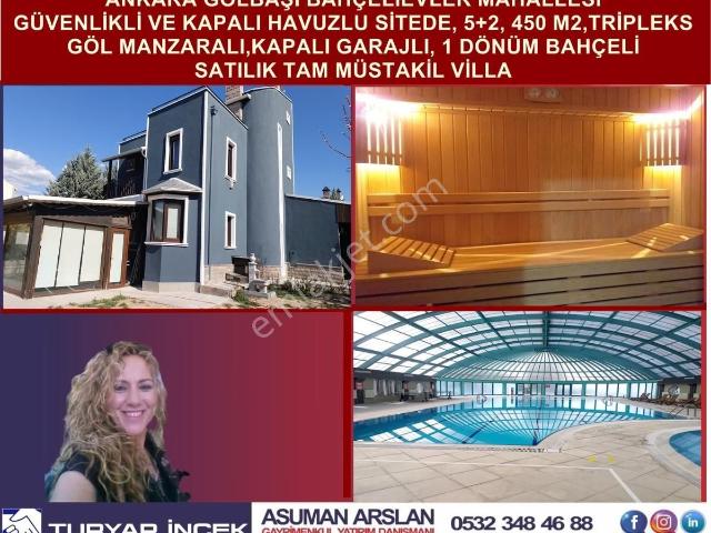 Gölbaşında Sitede 1 Dönüm Bahçeli Satılık Tam Müstakil Villa