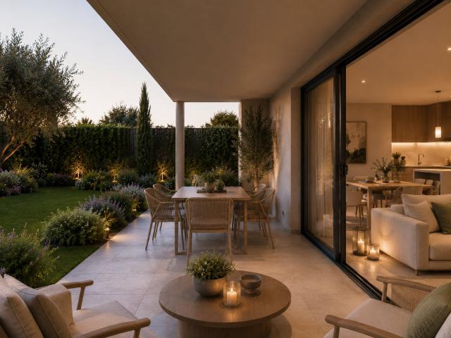 GOLFE JUAN FRONT DE MER RETOUR DE LOT BEAU T2 EN REZ DE JARDIN DE 41M² AVEC 44M² D'EXTERIEUR 2 pièces, 41 m²