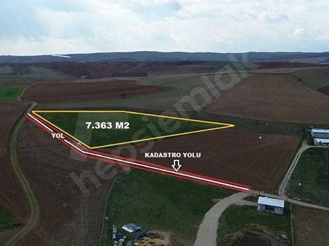 GÖRAL EMLAKTAN SATILIK KADASTRO YOLA CEPHE 7.363M2 İMARA YAKIN