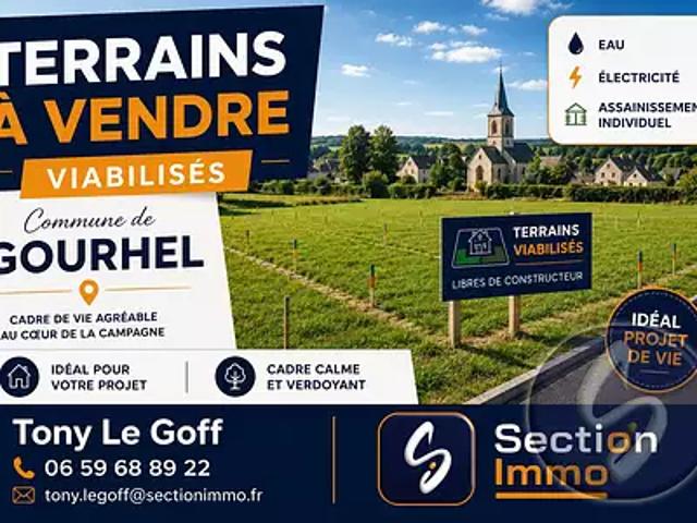Gourhel 56800 Achat / Vente terrain