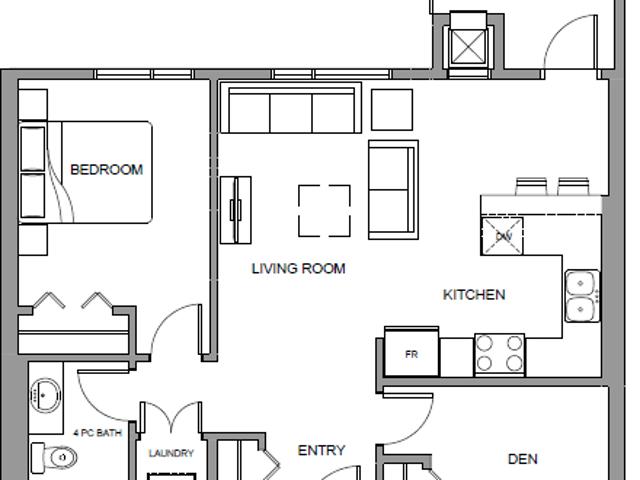 Glenmore Central 1 Bedroom Apartment for Rent at 724 Valley Rd, Kelowna, BC V1V 0C2 North Glenmore