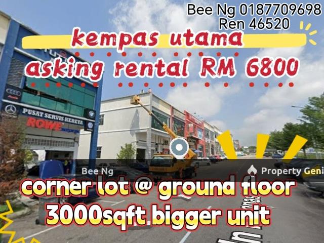 Ground Floor Corner Shoplot / Kempas Utama