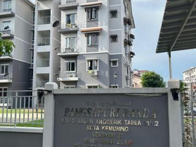 GROUND FLOOR Pangsapuri Randa Kota Kemuning For Sale