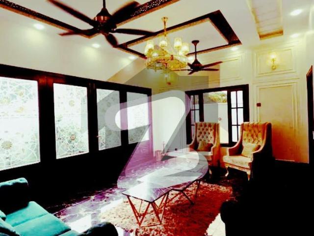 Ground + One Basement Vip Location West Open Brand New Out Class Construction House 8 Bedrooms With Attached Bathrooms. + Servant Quarter Solar System 12 Kv Generator Fully Furnished House Federal B Area Block 6