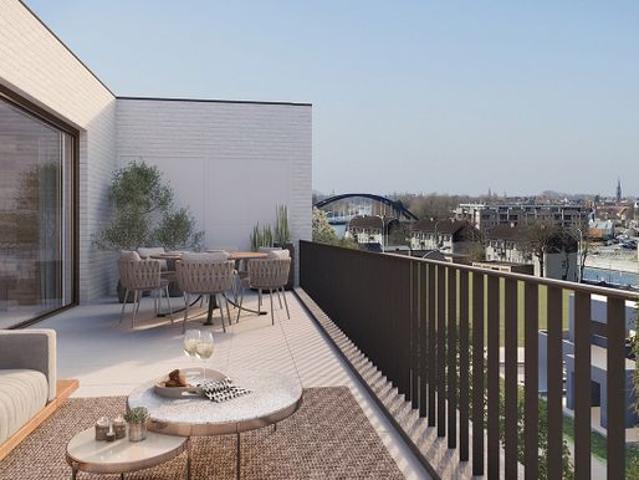Groot luxueus afgewerkt penthouse 165m², 2 ruime terrassen
