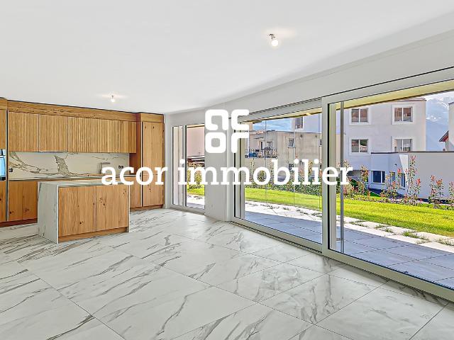 Großartige neue 4,5 Zimmer Wohnung mit Terrasse und Garten in Vétroz!