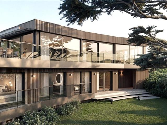 Große Villa mit 6 Zimmern + Küche + Keller mit Blick auf den See und hochwertigen Ausstattungen ist im Bauplan zu verkaufen