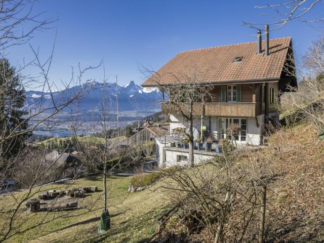 GROSSEN IMMOBILIEN Charmantes Chalet mit See und Bergsicht in Goldiwil