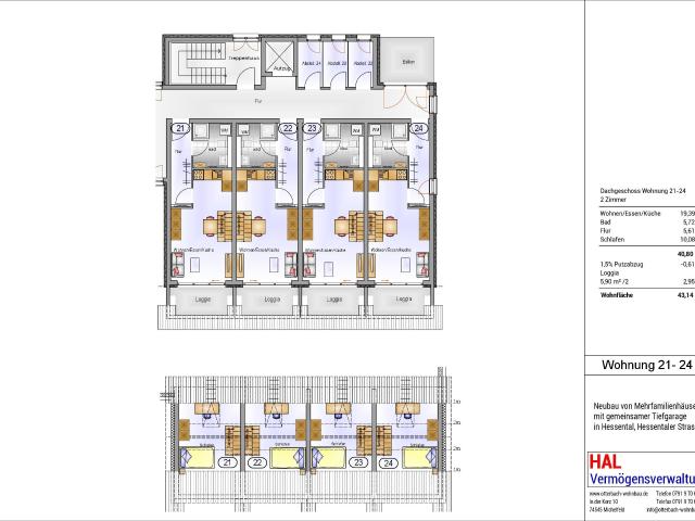 großzügige 1,5 Zimmer DG Wohnung in SHA Hessental