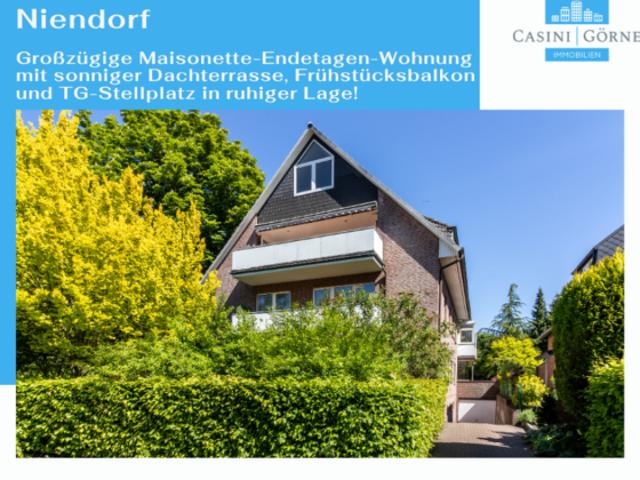Großzügige Maisonette Endetagen Wohnung mit Fahrstuhl + Dachterrasse + Küchenbalkon + TG Stellplatz!