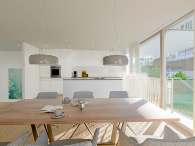 Grosszügige, moderne Gartenwohnung in Riehen, bei der Tramstation