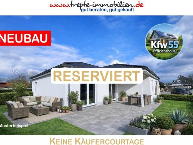 Großzügiger 144m² Winkelwalmdachbungalow * Energieeffizienzhaus Kfw 55