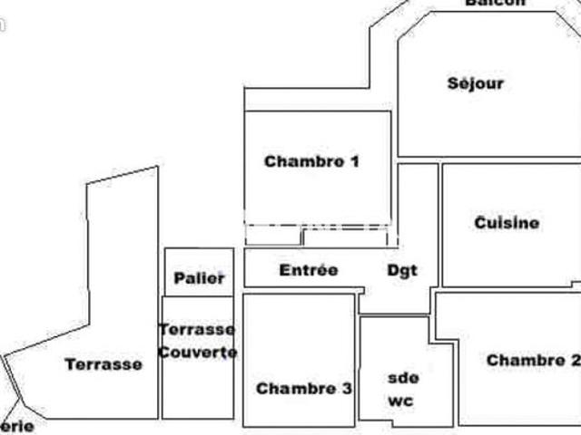 Grau du Roi Centre ville Rive droite P4 de 85.90 m2 avec véranda, balcon et terrasse