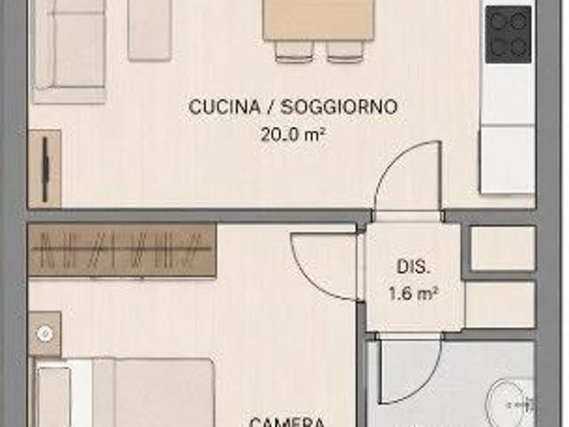Grazioso bilocale arredato a Cadegliano Viconago