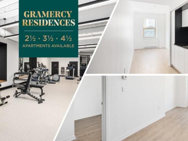 Gramercy Residences Studio Apartment for Rent at 1950 Rue Sherbrooke O, Montréal, QC H3H 1E7