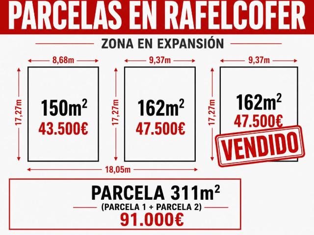 GRAN SOLAR URBANO DE 473 m² EN RAFELCOFER – 140.000 €