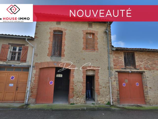 Grange à rénover au cœur de Villefranche de Lauragais proche de toute commodité, au calme avec terrasse