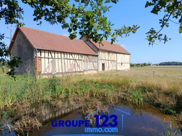 Granges 180 m2 au sol, toitures neuves à aménager sur un ter