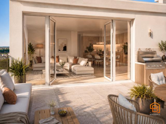 Grand 2 pièces 57M² au dernier étage avec terrasse 23M² vue parc & Seine 2 pièces, 57 m²